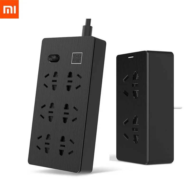 Xiaomi TP 6 портов/2 порта 3 usb разъем питания защита от перегрузки 750 Retardant пламя Домашний Электронный удлинитель Черный