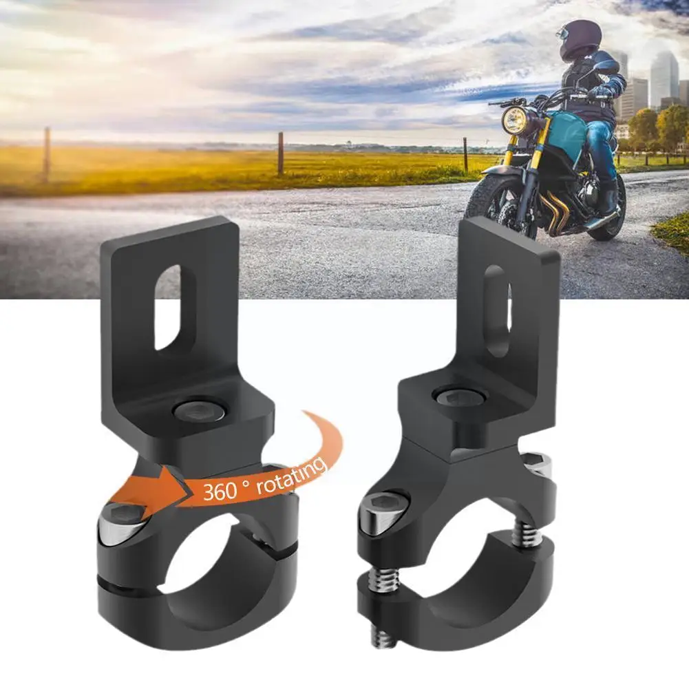 

2 Pcs Universal Handlebars 22 Mm 7/8 In Motorcycle Headlight Bracket Spotlight Mount Holder Tubes Clamp For Cafe Racer T1x5