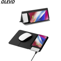 wireless charger 10w fast charging base folding mobile phone bracket for iphone 12 mini xiaomi huawei multifunctional mouse pad