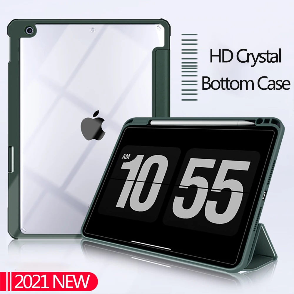 Чехол для iPad Pro 12 9 чехол 2020 11 2021 10 2 7 и 8 поколения Air 4 с держателем карандаша|Чехлы