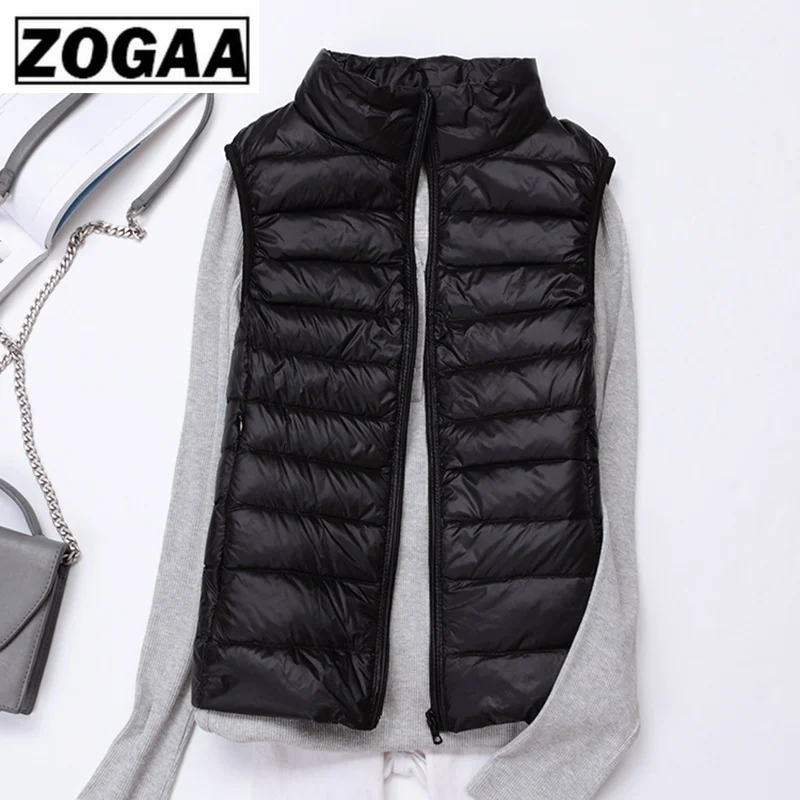 

ZOGAA Autumn Women's Short Vest Jacket Sleeveless Portable Office Lady Women Vests Coat 2020 Winter Warm Liner Waistcoat Female