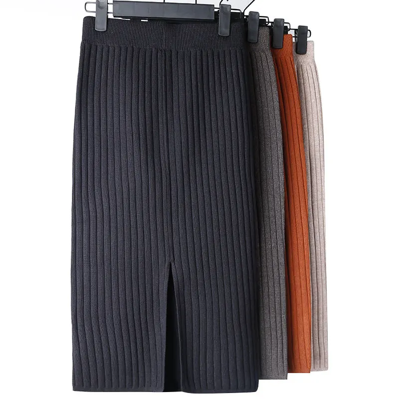 Женская юбка карандаш с завышенной талией красная облегающая офисная лето