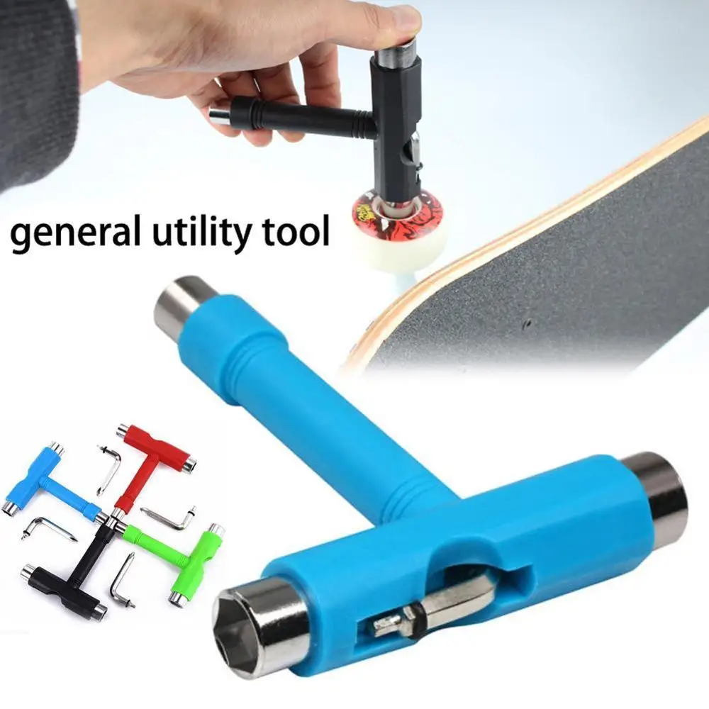 Roller Skate Skateboard Longboard T Shape Board ATB Tool Allen Key Multi-Function Universal Black Useful Screwdriver Socket | Инструменты