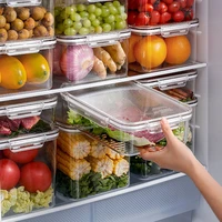korean style kitchen storage box fridge crisper plastic storage box vegetable and fruit storage jar household storage appliances