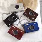 Дизайнерские сумки в форме камеры для женщин, роскошные дамские сумочки в форме коробки, дорожные сумки-мессенджеры на ремне с цепочкой, 2019