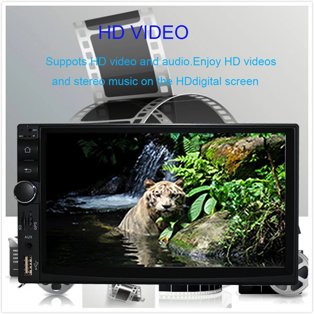 7-дюймовый Android 10 0 автомобильный радиоприемник универсальная Передняя панель: