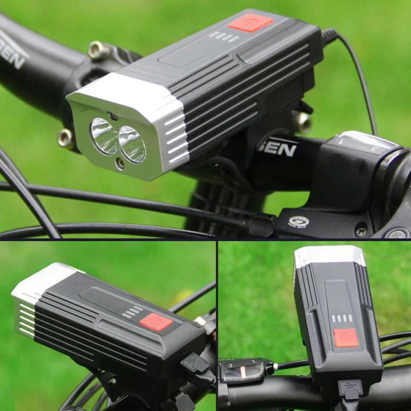 

2020 Induction Bicycle Front Light Set USB Rechargeable Smart Headlight With Horn LED Bike Lamp Cycling FlashLight
