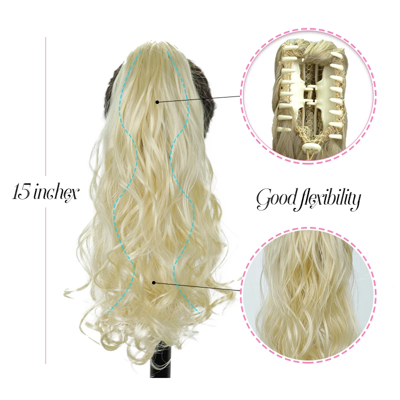 Волосы Azqueen для наращивания термостойкие синтетические конский хвост