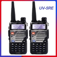 2pcs baofeng uv 5re walkie talkie updated of uv 5r plus police scanner radio transceiver vhf uhf powerful ham cb radio station