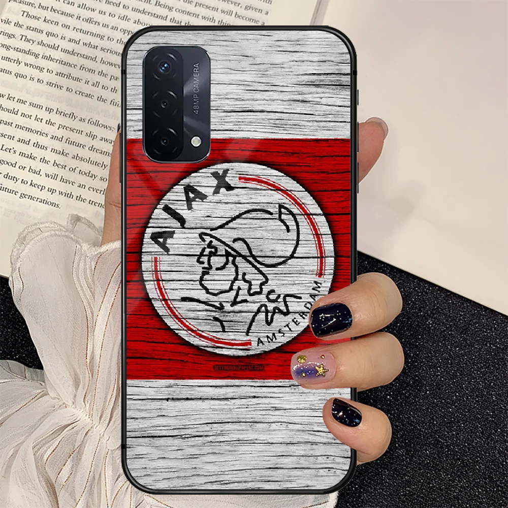 

Ajax Flag Phone Tempered Glass Case Cover For oppo realme find a x c xt gt 2 53 3 6 7 50 11 Pro lite 5g Black Etui Pretty Cell