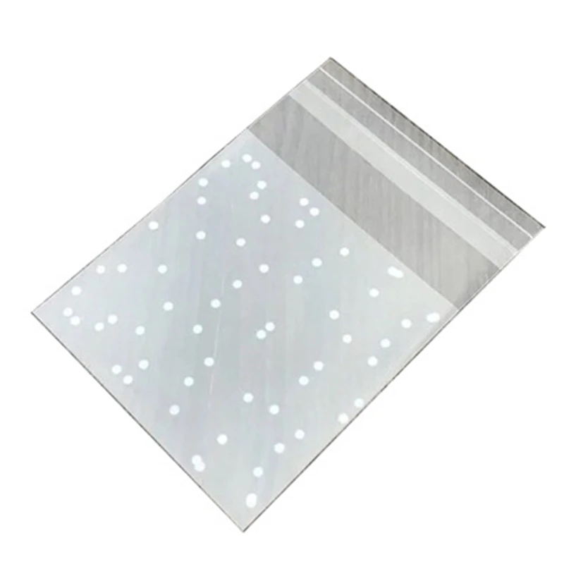 100 шт. пластиковые прозрачные пакеты в горошек | Дом и сад