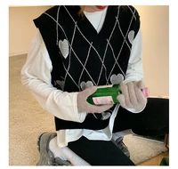 2021 woman sweater jacquard knitted pullovers vest sweater