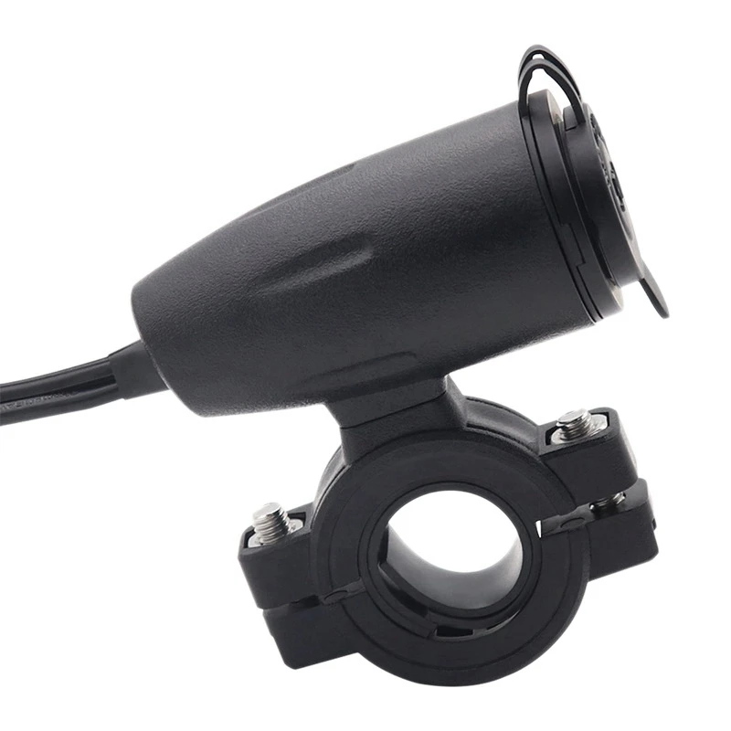 

Universal Motorcycle Dual 4.8A USB Charger Socket Press Switch Waterproof 12-24V for Handlebars Mount