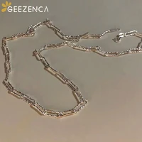 925 sterling silver shimmering link chain necklace choker simple style 2021 new trend party gift