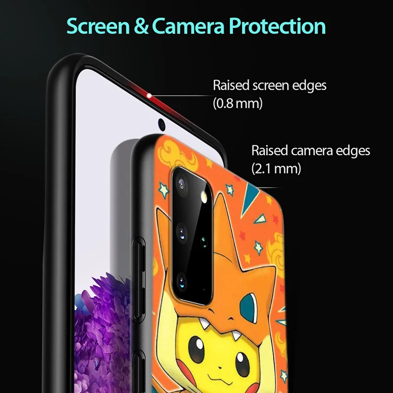 

Cute Electric Mouse Pika Anime for Samsung Galaxy A12 S20 FE Plus Ultra Note 10 Lite A91 A71 A51 A42 A21S 5G Phone Case