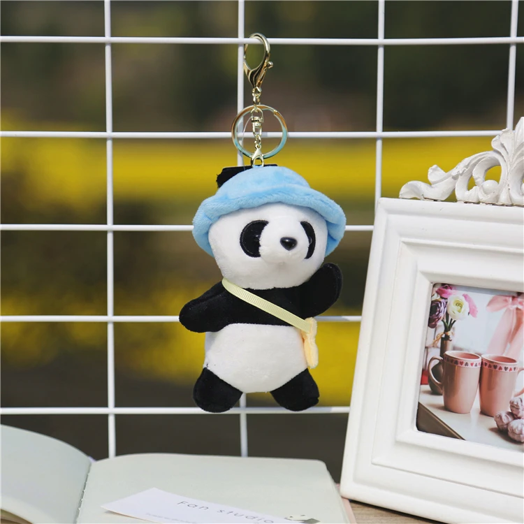 Брелок для ключей в виде куклы панды последняя модель плюшевый брелок женщин