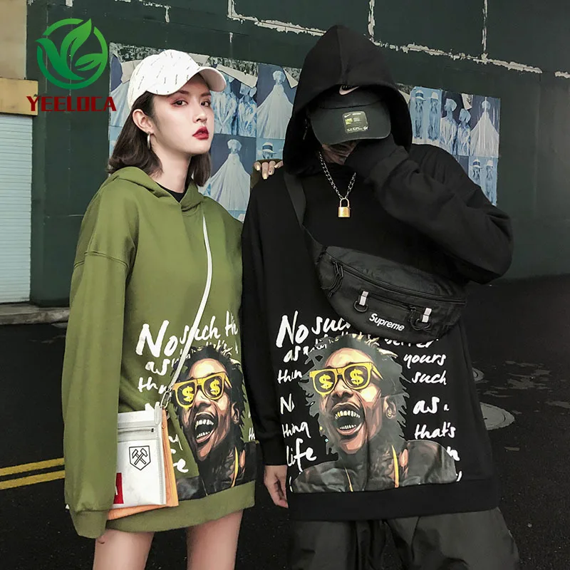 Осень-зима 2019 новая толстовка с капюшоном в стиле хип-хоп буквенным принтом для