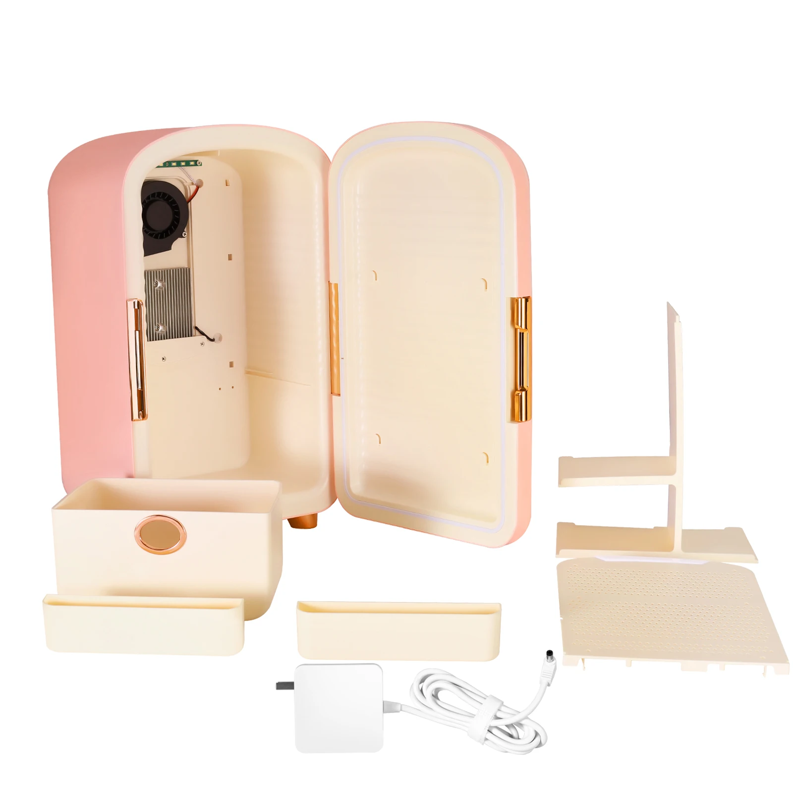 

12L Pink Electric Mini Fridges Car Home Refrigerator Cooler Heater Protable Coolbox Icebox For Food Drink Cooling & Warming