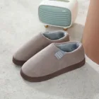 Мужские тапочки для мужчин, теплая обувь без застежек на осень и зиму, мягкая плюшевая обувь для дома, яркая домашняя хлопковая обувь для пола в спальне