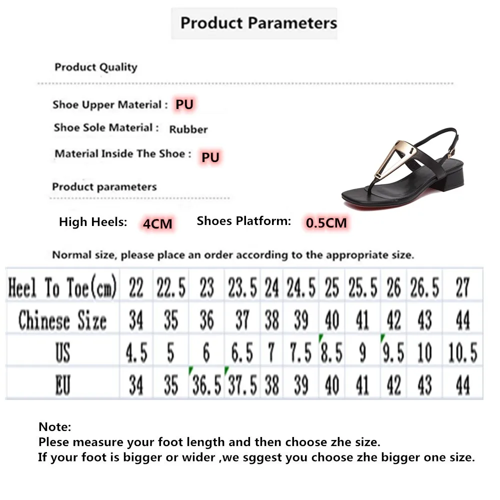 

Women Flip Flop Beach Sandals High Quality Leather Metal Decoration Sandals Fashion Style Runway Party Office High Heels Shoes