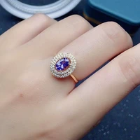 0 7ct 5mm7mm vvs grade tanzanite ring for office woman solid 925 silver tanzanite jewelry gift for wife