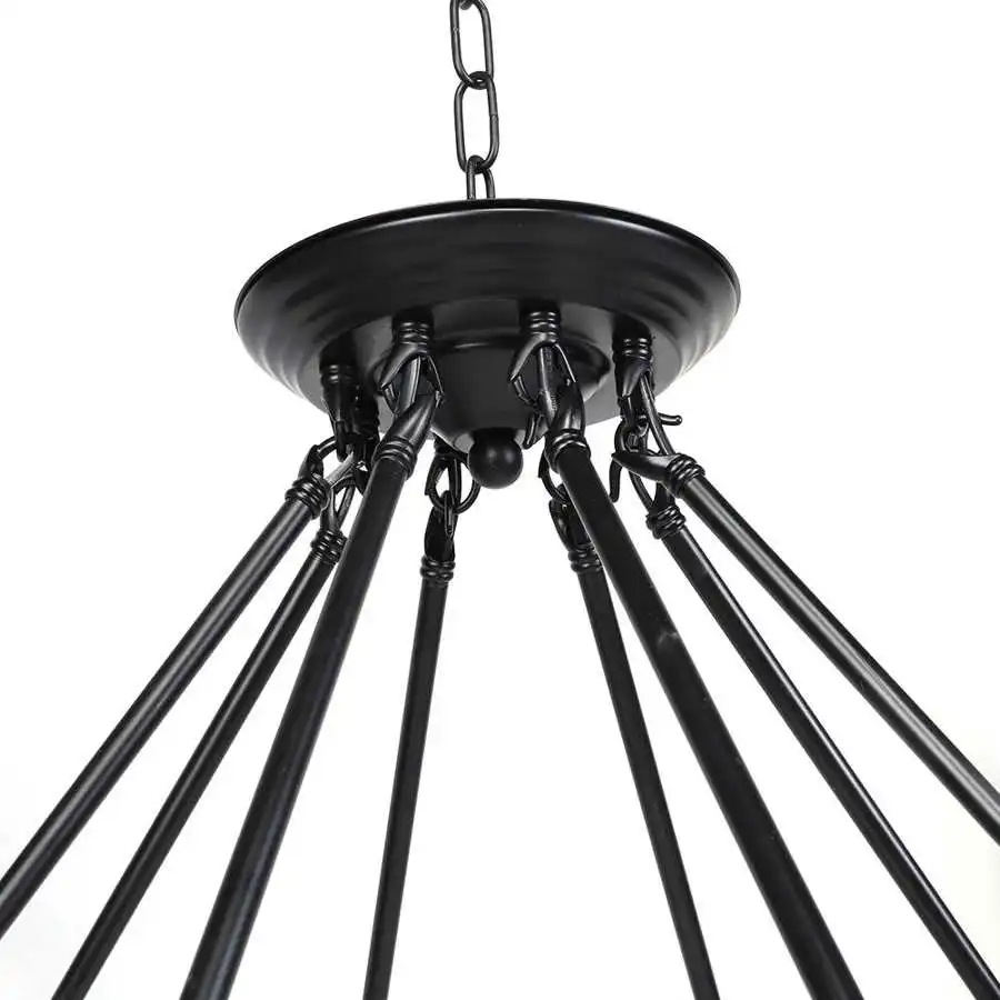 Винтажный 8 головок Железный светодиодный светильник люстра кафе бар Домашний