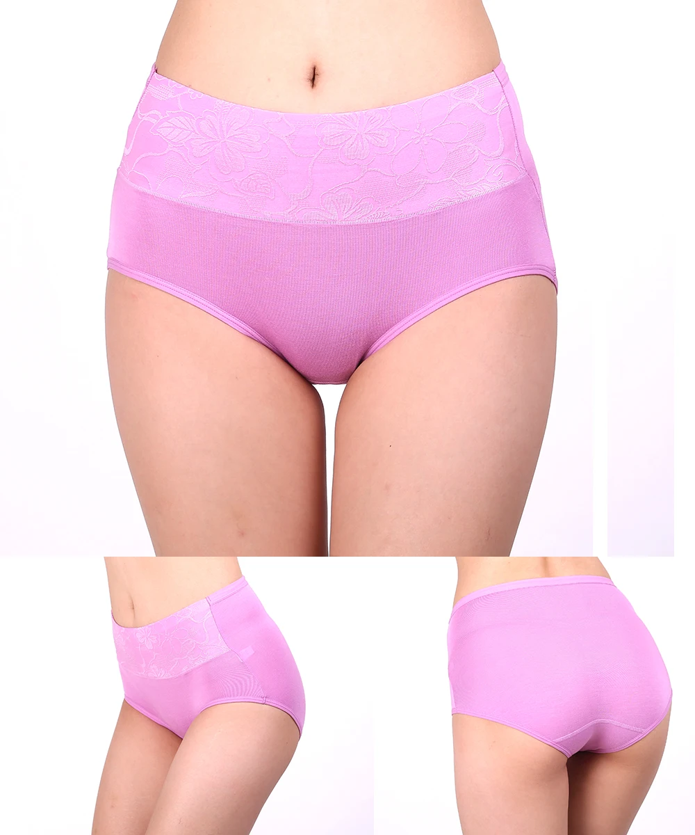 4 шт., Ropa Interior Femenina, Женские Модальные трусы, Трусики с высокой талией, нижнее белье большого размера, дамское нижнее белье