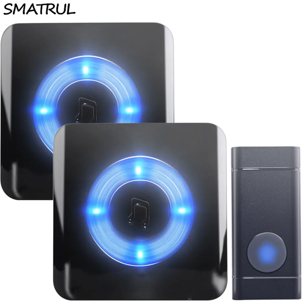 SMATRUL водонепроницаемый беспроводной дверной звонок с европейской вилкой 300 м