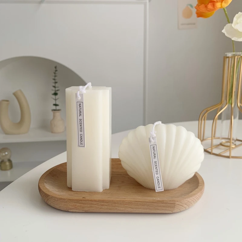 

New 3D Shell Acrylic Candle Moulds Cake Decoration Tools Durable Plastic Scallop Mold DIY Craft Fondant Seashell Molds soap mold