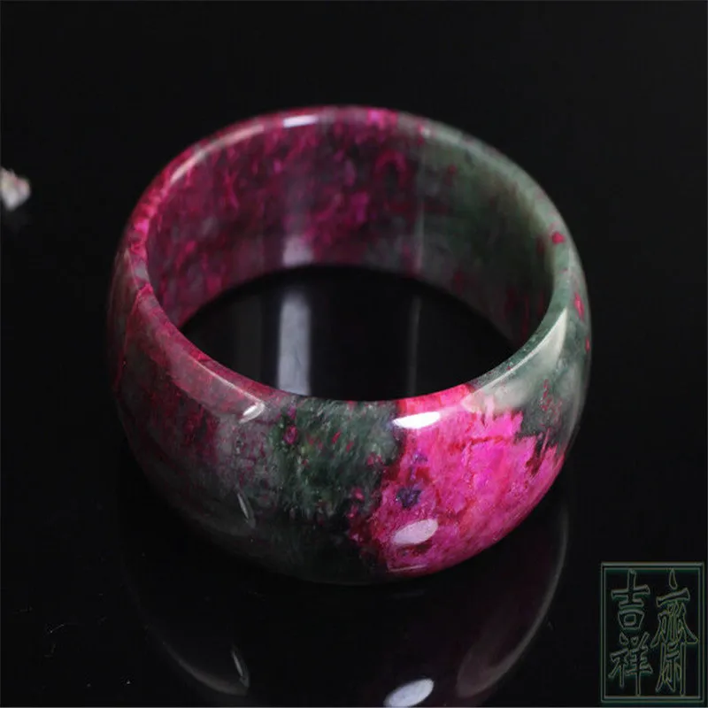 China Hand Engraving Natural Jade Bracelet 63mm Diameter Woman Bangle | Дом и сад