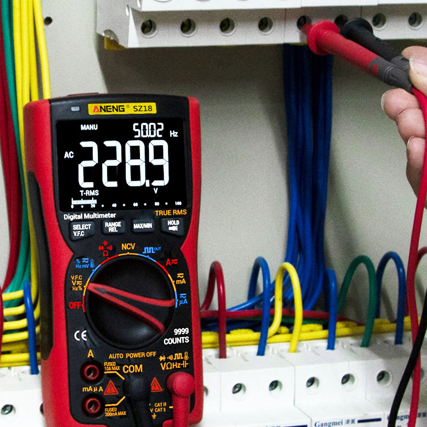 

ANENG SZ18 Digital Multimeter 9999 Counts T-RMS LCD Universal Tester AC/DC Voltage & Current Capacitance Diode Continuity Duty