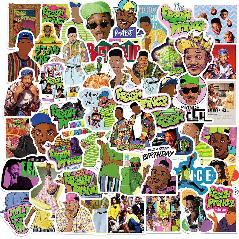 

10/30/50 шт. Свежий принц Bel-Air граффити водонепроницаемые наклейки мотоцикл велосипед шлем Мотор ноутбук шутка Детская Классическая Игрушка