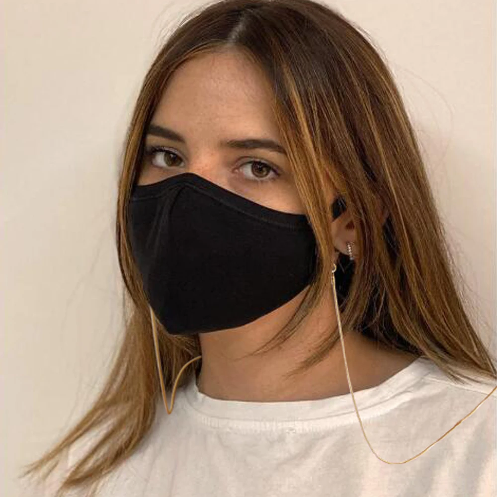 Модная металлическая Длинная цепочка для очков LuReen с фиксатором маски лица