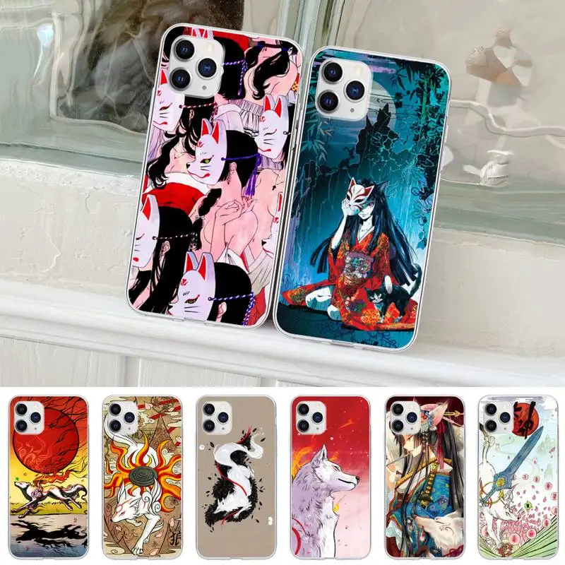 

Japanese Style Anime Fox Phone Case For Huawei P20 P40 Lite P30 Pro P Smart 2019 Honor 10 10i 20 Lite Transparent Cover