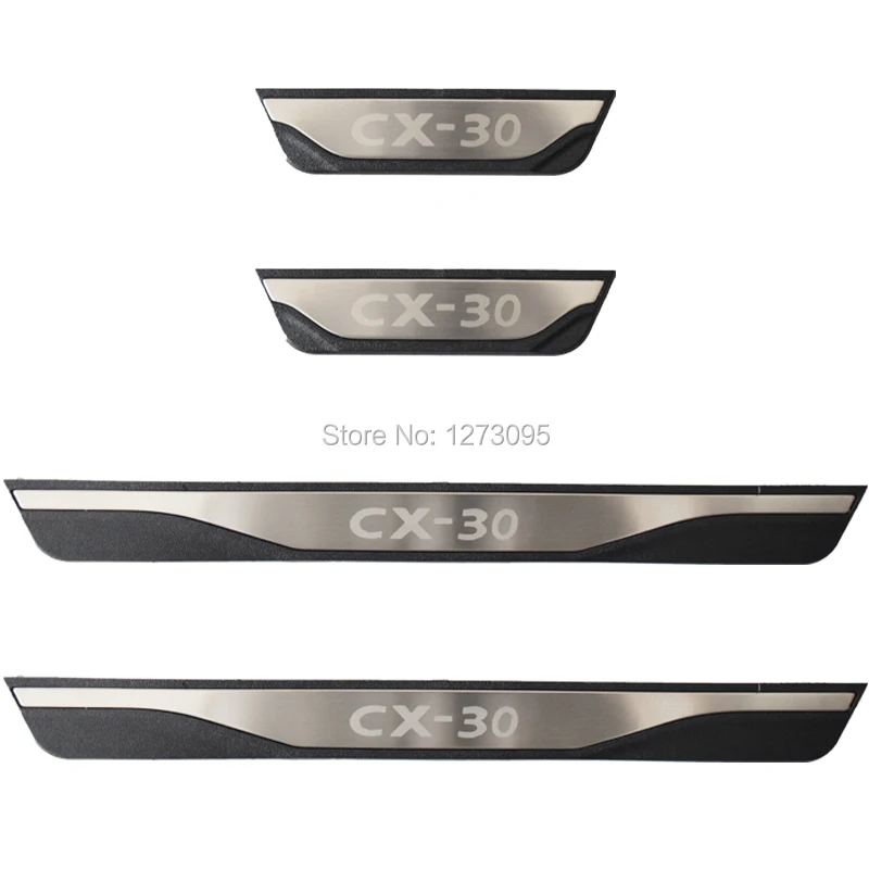 

For Mazda Cx-30 Cx30 2018 2019 2020 Car Accessories Door Sill Stainless Steel Scuff Pedal Protector Styling Sticker