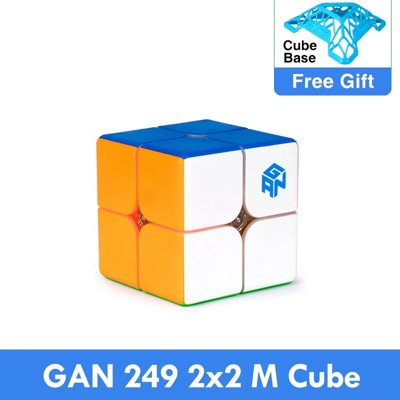 

GAN249 V2 M 2x2x2 Magnetic Magic Cube Puzzle 2x2 Speed Cube Gan Air 249 2M Professional Twist Educational Kid Toys for Children