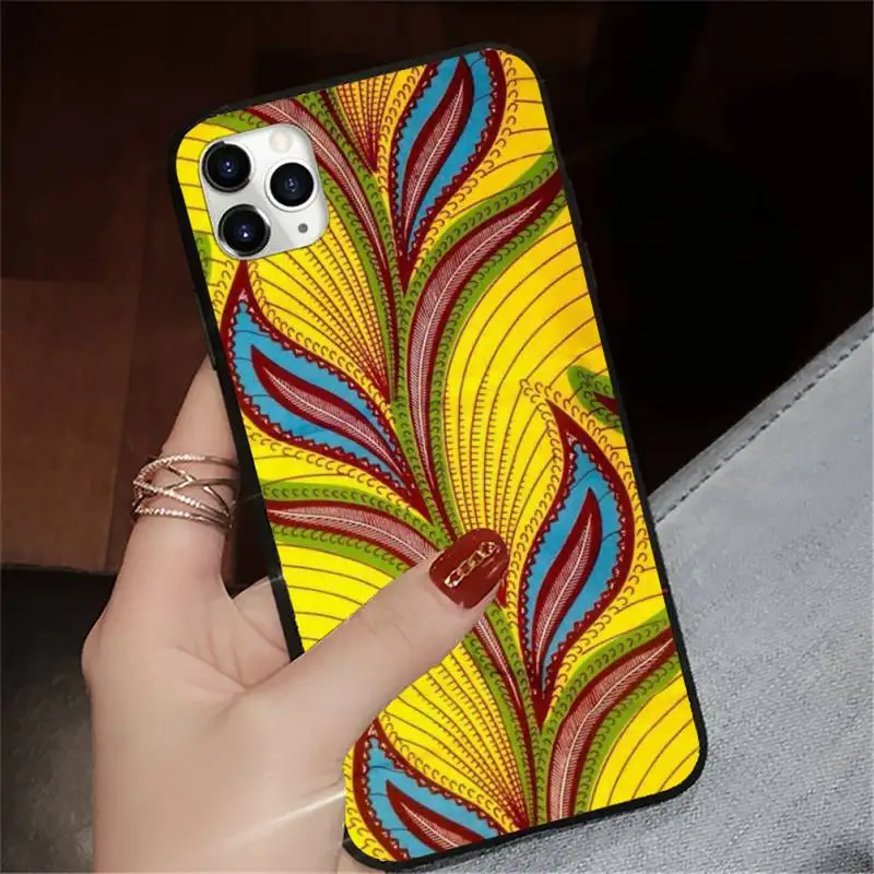 african style fabric print aesthetics coque funda cover phone case for iphone 11 12 pro xs max 8 7 6 6s plus x 5s se 2020 xr free global shipping