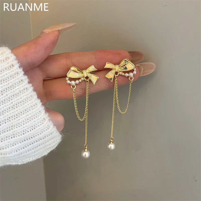 

Fashion Bowknot Earrings Contracted Temperament Punk Style Women Earrings