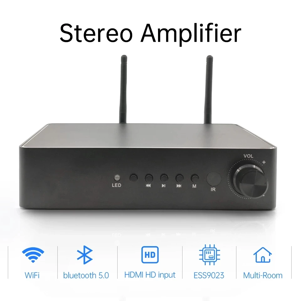 Ghtech WA60 усилители HIFI 60 Вт * 2 профессиональный аудио USB DAC .1 канал Bluetooth Класс D