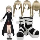 Ботинки для Маскарадного костюма Anime Soul Eater Мака Албарн обувь для маскарада на высоком каблуке; Модные короткие сапоги на заказ костюм на Хэллоуин обувь для маскарада и подставки под парик; Большие размеры 34-48
