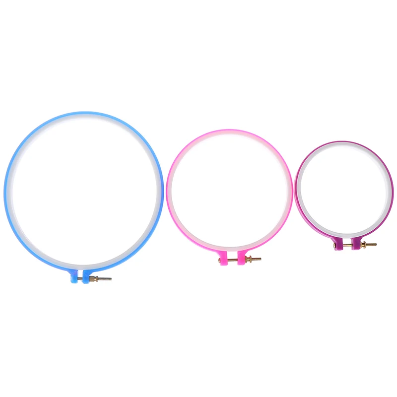 

Plastic DIY Sewing Embroidery Ring Hoop Tool Embroidery Cross Stitch Hoop Frame Ring Round Hoop Craft