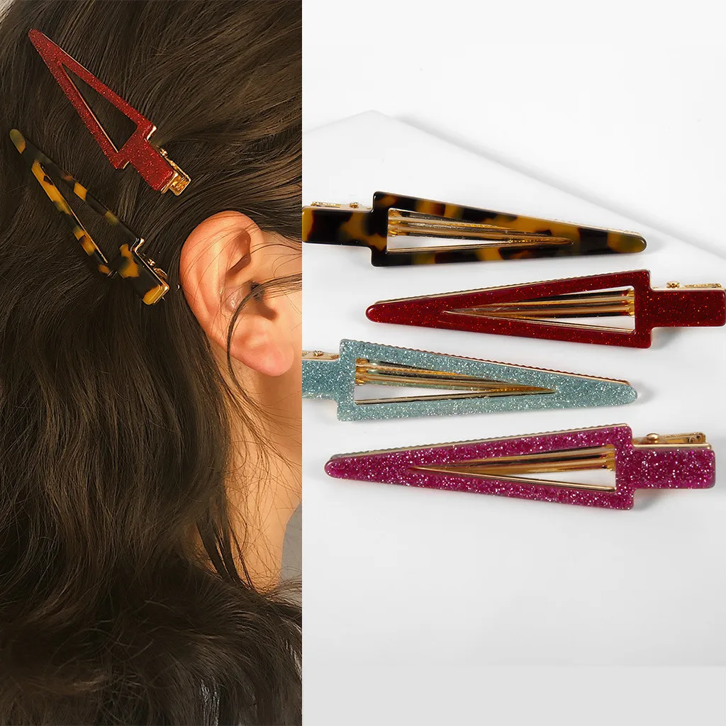 Женские аксессуары для волос заколки оснастки уксусная кислота полые блестящие