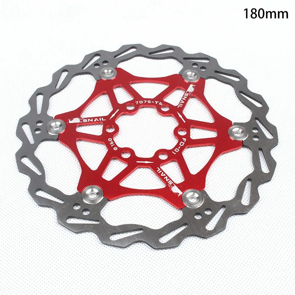 180mm red 160 мм/180 мм/203 мм велосипедный Дисковый Тормоз MTB DH тормоза плавающие дисковые роторы гидрические тормозные колодки поплавковые роторы части велосипеда езда 4 - Цвет: 180mm red