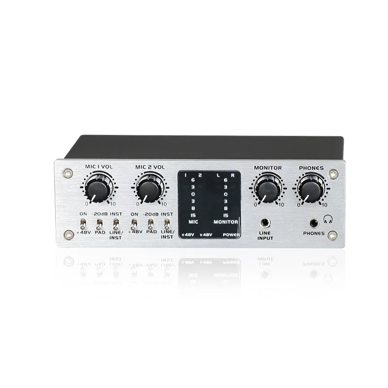 

CELLA CITY USB External Sound Card Audio Interface 4-Channel Pro Audio Equipment For Streaming Recording Podcasts Without Noise
