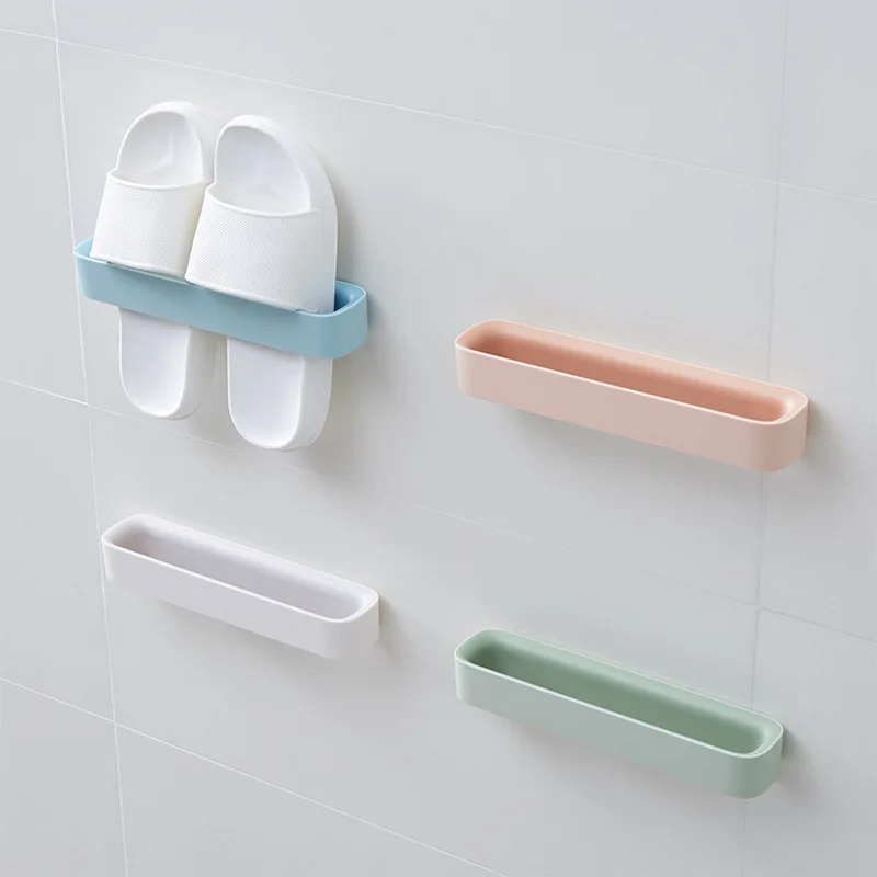 

Wall-mounted Shoe Rack Bathroom Slippers Holder Minimalist Creative Design Home Office Desk Organizer Wall hanging organization
