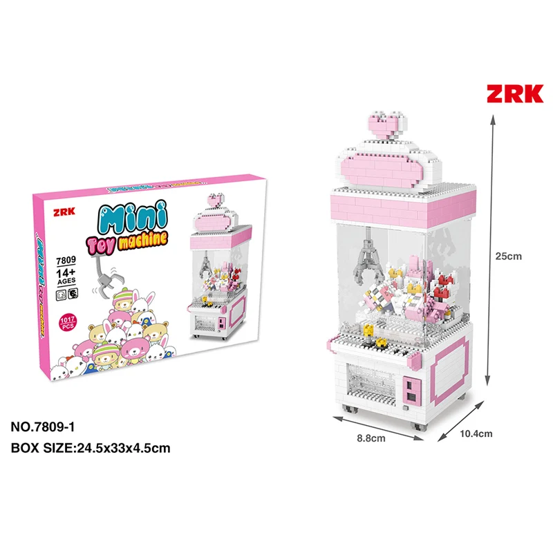 6 клипс кукла игровой автомат строительные блоки со светильник кой мультяшная