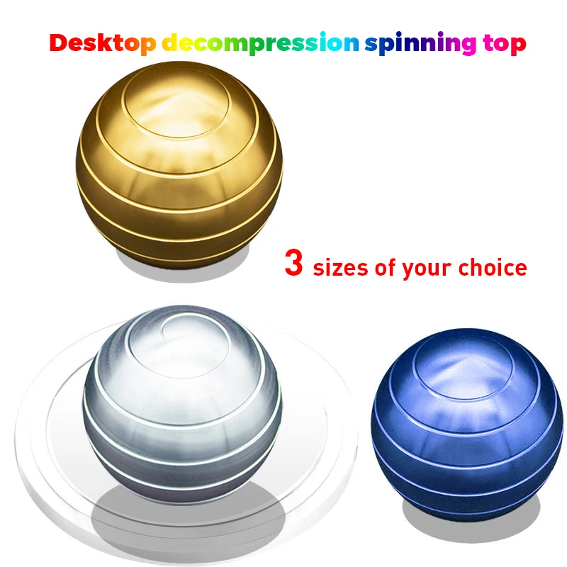 

Desktop Decompression Ball For Adult Kids Relaxation Toys Finger Gyroscope Spinning Tops Metal Rotating Transfer Gyro