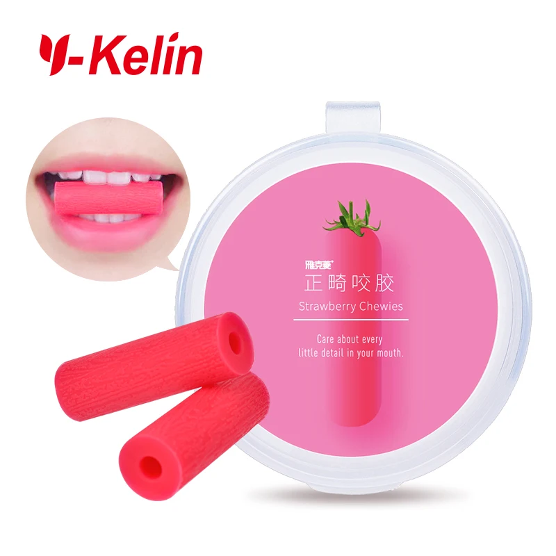 Y-Kelin Корретирующее живание зубы Chewies 2 шт./кор. Aligner Ортодонтическая Клюшка Для укуса идеальная улыбка медицинский класс кремнезема 5 цветов вариант