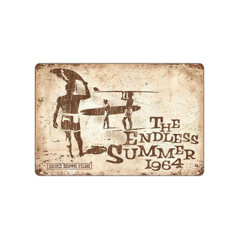 Summer Beach Sunset Plaques Scenery Iron Painting Cafe Bar Garage Home Decor Metal Tin Sign Indoor Wall Sticker Plate Poster | Дом и сад