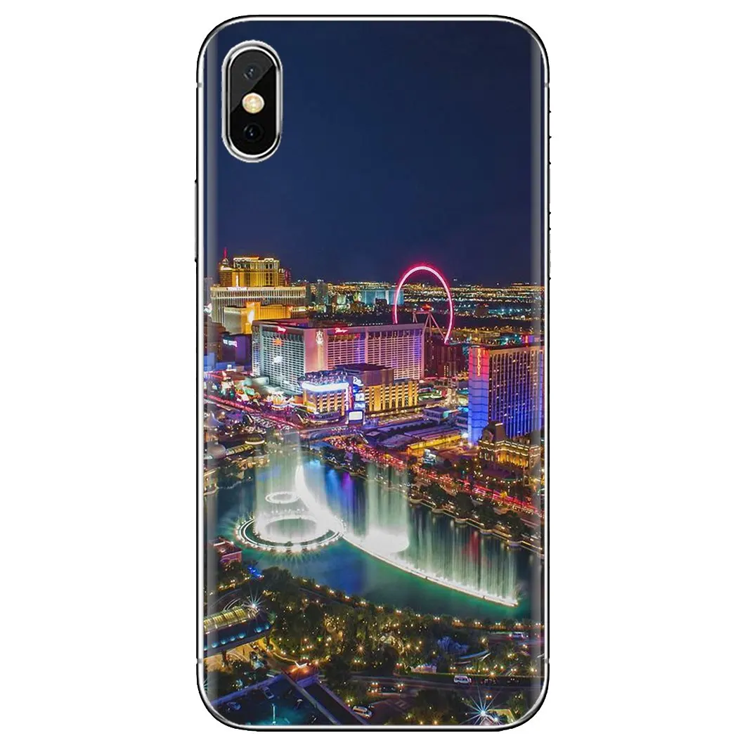 Для Samsung Galaxy Note 3 4 5 8 9 S3 S4 S5 Mini S6 S7 Edge S8 S9 S10 Plus Мягкий чехол для телефона Лас-Вегас